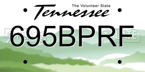 695BPRF Tennessee License Plate