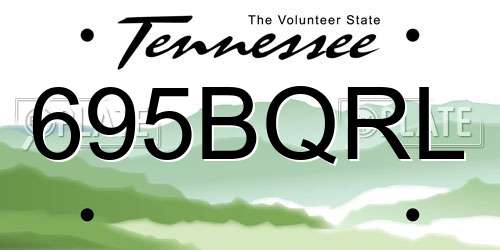 695BQRL Tennessee License Plate