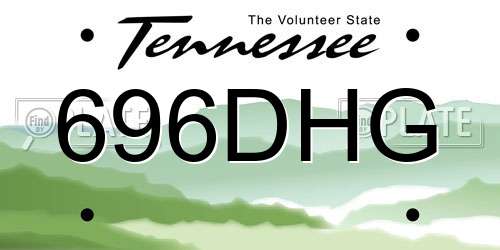 696DHG Tennessee License Plate