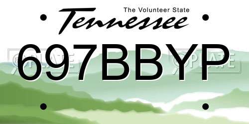 697BBYP Tennessee License Plate