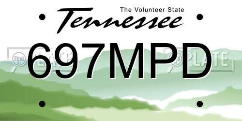 697MPD Tennessee License Plate