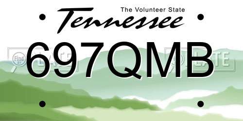 697QMB Tennessee License Plate