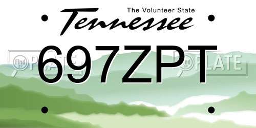 697ZPT Tennessee License Plate