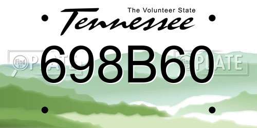 698B60 Tennessee License Plate