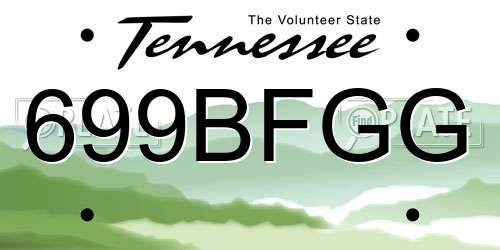 699BFGG Tennessee License Plate