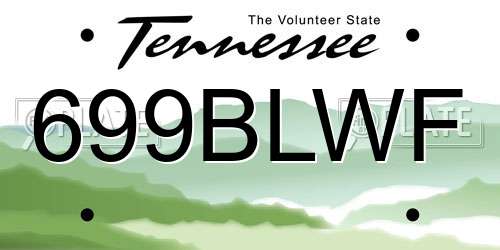 699BLWF Tennessee License Plate