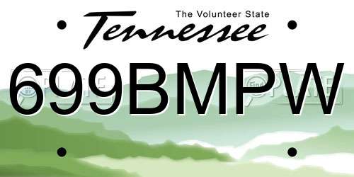699BMPW Tennessee License Plate