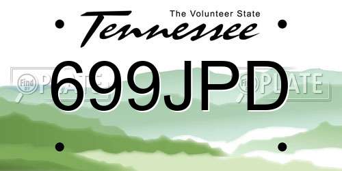 699JPD Tennessee License Plate