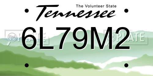 6L79M2 Tennessee License Plate