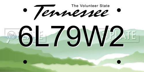 6L79W2 Tennessee License Plate