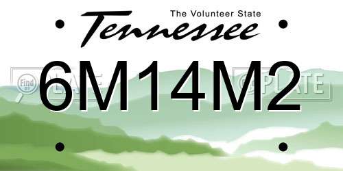 6M14M2 Tennessee License Plate