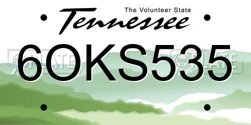 6OKS535 Tennessee License Plate