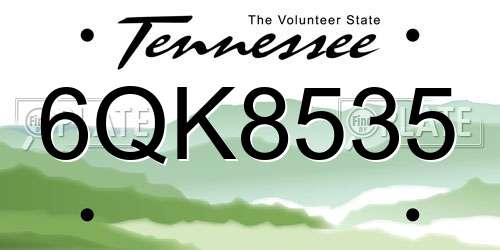 6QK8535 Tennessee License Plate