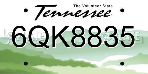 6QK8835 Tennessee License Plate