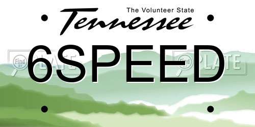 6SPEED Tennessee License Plate