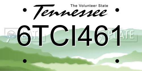 6TCI461 Tennessee License Plate