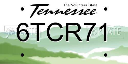 6TCR71 Tennessee License Plate