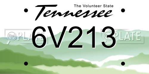6V213 Tennessee License Plate
