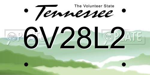 6V28L2 Tennessee License Plate