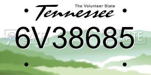 6V38685 Tennessee License Plate