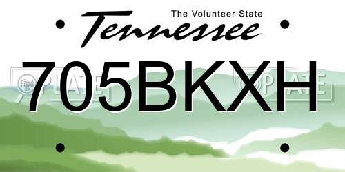 705BKXH Tennessee License Plate