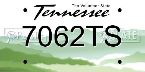 7062TS Tennessee License Plate