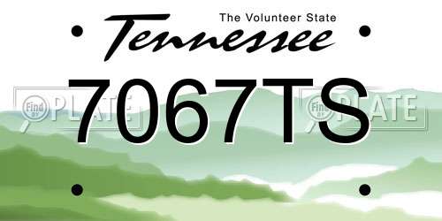 7067TS Tennessee License Plate
