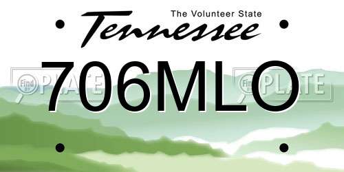 706MLO Tennessee License Plate