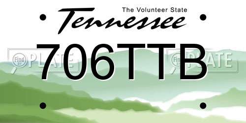 706TTB Tennessee License Plate