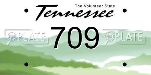 709 Tennessee License Plate