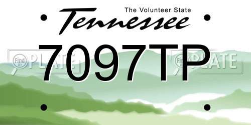 7097TP Tennessee License Plate