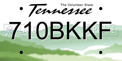 710BKKF Tennessee License Plate