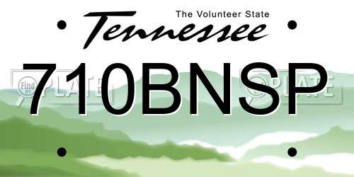 710BNSP Tennessee License Plate