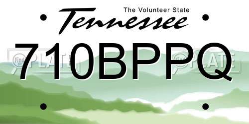 710BPPQ Tennessee License Plate