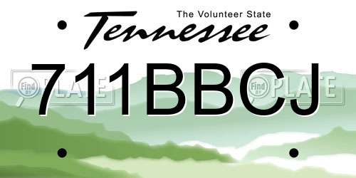 711BBCJ Tennessee License Plate