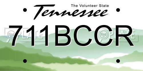711BCCR Tennessee License Plate