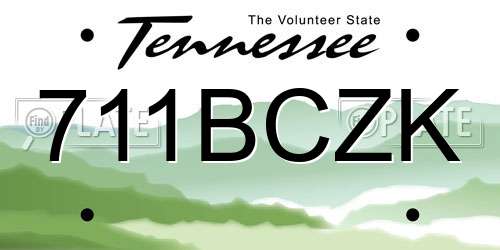 711BCZK Tennessee License Plate