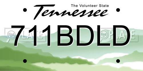 711BDLD Tennessee License Plate