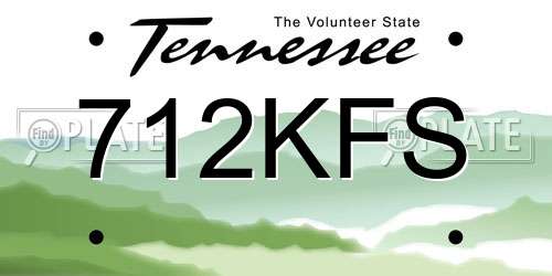 712KFS Tennessee License Plate