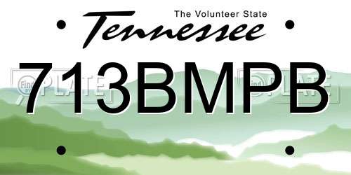 713BMPB Tennessee License Plate