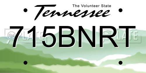 715BNRT Tennessee License Plate