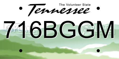 716BGGM Tennessee License Plate