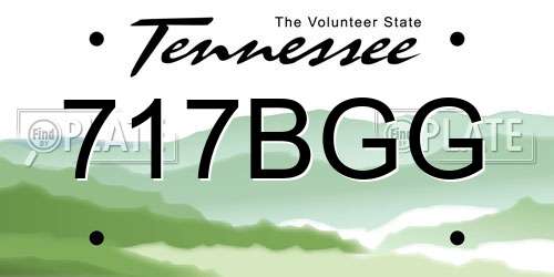 717BGG Tennessee License Plate