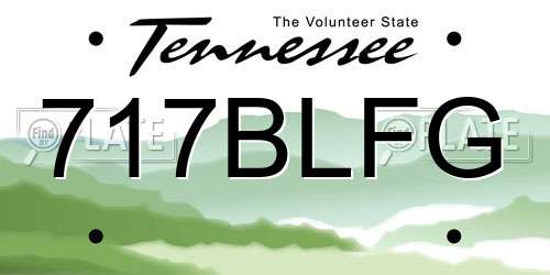 717BLFG Tennessee License Plate