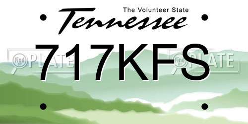 717KFS Tennessee License Plate
