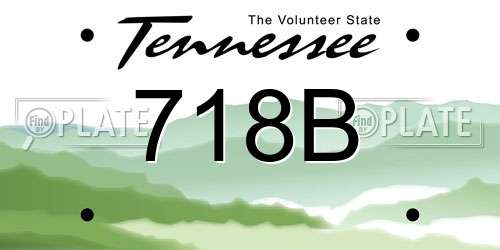718B Tennessee License Plate