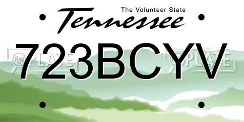 723BCYV Tennessee License Plate