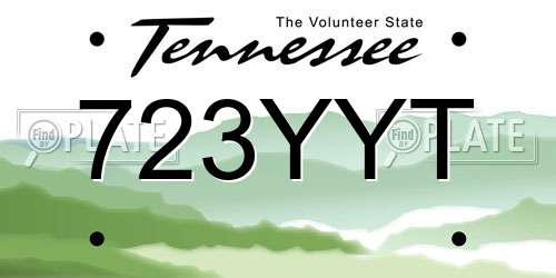 723YYT Tennessee License Plate
