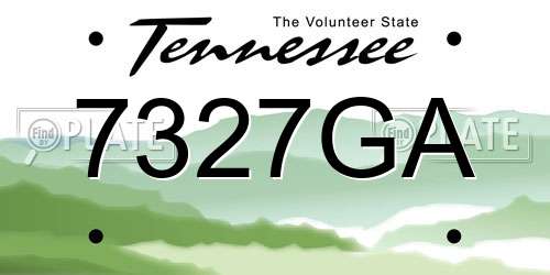 7327GA Tennessee License Plate