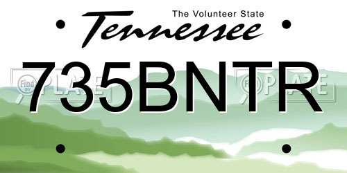 735BNTR Tennessee License Plate